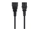 View product image Monoprice Extension Cord - IEC 60320 C14 to IEC 60320 C13, 18AWG, 10A/1250W, 3-Prong, SJT, Black, 2ft - image 2 of 6