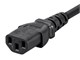 View product image Monoprice Extension Cord - IEC 60320 C14 to IEC 60320 C13, 18AWG, 10A/1250W, 3-Prong, SJT, Black, 2ft - image 3 of 6