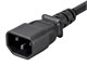 View product image Monoprice Extension Cord - IEC 60320 C14 to IEC 60320 C13, 18AWG, 10A/1250W, 3-Prong, SJT, Black, 2ft - image 4 of 6