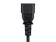 View product image Monoprice Extension Cord - IEC 60320 C14 to IEC 60320 C13, 18AWG, 10A/1250W, 3-Prong, SJT, Black, 2ft - image 6 of 6