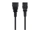 View product image Monoprice Extension Cord - IEC 60320 C14 to IEC 60320 C13, 14AWG, 15A/1875W, 3-Prong, Black, 6ft - image 2 of 6