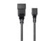 View product image Monoprice Power Cord - IEC 60320 C20 to IEC 60320 C13, 14AWG, 15A/1875W, 3-Prong, SJT, Black, 3ft - image 2 of 6