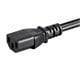 View product image Monoprice Power Cord - IEC 60320 C20 to IEC 60320 C13, 14AWG, 15A/1875W, 3-Prong, SJT, Black, 3ft - image 3 of 6