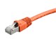 View product image Monoprice Cat6A 7ft Orange Patch Cable, Double Shielded (S/FTP), 26AWG, 10G, Pure Bare Copper, Snagless RJ45, Fullboot Series Ethernet Cable - image 1 of 2