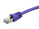 View product image Monoprice Cat6A Ethernet Patch Cable - Snagless RJ45, 550MHz, STP, Pure Bare Copper Wire, 10G, 26AWG, 14ft, Purple - image 1 of 2
