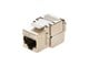 View product image Monoprice Entegrade Series Cat6A/Cat7 Shielded RJ45 Toolless Die Cast 180-Degree Keystone Jack for 22-24AWG Solid Wire, PoE+, Silver, 10-Pk - image 3 of 6
