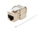 View product image Monoprice Entegrade Series Cat6A/Cat7 Shielded RJ45 Toolless Die Cast 180-Degree Keystone Jack for 22-24AWG Solid Wire, PoE+, Silver, 10-Pk - image 6 of 6