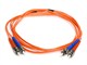 View product image Monoprice OM1 Fiber Optic Cable - ST/ST, UL, 62.5/125 Type, Multi-Mode, Orange, 2m, Corning - image 1 of 2