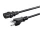 View product image Monoprice Power Cord - NEMA 5-15P to IEC 60320 C13, 18AWG, 10A/1250W, 3-Prong, Black, 4ft - image 1 of 6