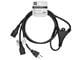 View product image Monoprice Power Cord Splitter - NEMA 5-15P to 2x IEC 60320 C13, 18AWG, 10A/1250W, SVT, Black, 6ft - image 3 of 5