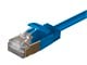 View product image Monoprice Cat6A 1ft Blue Patch Cable, Double Shielded (S/FTP), 36AWG, 10G, Pure Bare Copper, Snagless RJ45, SlimRun Series Ethernet Cable - image 3 of 4