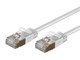 View product image Monoprice SlimRun Cat6A Ethernet Patch Cable - Snagless RJ45, Stranded, S/STP, Pure Bare Copper Wire, 36AWG, 1ft, White - image 1 of 4