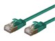 View product image Monoprice SlimRun Cat6A Ethernet Patch Cable - Snagless RJ45, Stranded, S/STP, Pure Bare Copper Wire, 36AWG, 1ft, Green - image 1 of 4
