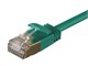 View product image Monoprice SlimRun Cat6A Ethernet Patch Cable - Snagless RJ45, Stranded, S/STP, Pure Bare Copper Wire, 36AWG, 1ft, Green - image 3 of 4
