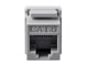 View product image Monoprice Cat6 RJ-45 180-Degree Punch Down Keystone Jack Short body 28mm, Gray - image 4 of 5