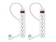 View product image 6 Outlet Power Strip with 3ft Cord, White, 2-Pack - image 1 of 5