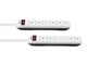 View product image 6 Outlet Power Strip with 3ft Cord, White, 2-Pack - image 4 of 5