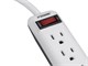 View product image 6 Outlet Power Strip with 3ft Cord, White, 2-Pack - image 5 of 5