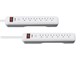 View product image 2-Pack 6 Outlet Surge Protector Power Strip with 1.5ft Cord, 400 Joules, White - image 4 of 5