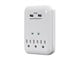View product image 3 Outlet Surge Protector Wall Tap with 2 USB Charging Ports 3.4A, 950 Joules, White - image 1 of 6