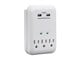 View product image 3 Outlet Surge Protector Wall Tap with 2 USB Charging Ports 3.4A, 950 Joules, White - image 2 of 6