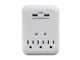 View product image 3 Outlet Surge Protector Wall Tap with 2 USB Charging Ports 3.4A, 950 Joules, White - image 3 of 6
