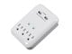 View product image 3 Outlet Surge Protector Wall Tap with 2 USB Charging Ports 3.4A, 950 Joules, White - image 4 of 6