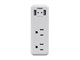 View product image 2 Outlet Power Strip Wall Tap with 2 Port 2.4 USB Charger, White - image 3 of 5