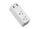 View product image 2 Outlet Power Strip Wall Tap with 2 Port 2.4 USB Charger, White - image 5 of 5