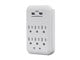 View product image 6 Outlet Surge Protector Wall Tap with 2 USB Ports 3.4A, 1200 Joules, White - image 1 of 6