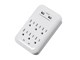 View product image 6 Outlet Surge Protector Wall Tap with 2 USB Ports 3.4A, 1200 Joules, White - image 5 of 6