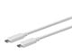 View product image Monoprice Essentials USB Type-C to Type-C 3.1 Gen 1 Cable - 5Gbps, 3A, 30AWG, White, 2m (6.6 ft) - image 2 of 4