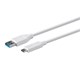 View product image Monoprice Essentials USB Type-C to USB Type-A 3.1 Gen 2 Cable - 10Gbps, 3A, 30AWG, White, 1m (3.3ft) - image 3 of 6