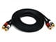 View product image Monoprice 6ft Premium 2 RCA Plug/2 RCA Plug M/M 22AWG Cable - Black - image 1 of 2