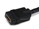 View product image Monoprice 8in 28AWG High Speed Male to Female HDMI Port Saver, Black - image 2 of 3