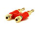 View product image Monoprice Dual High-Quality Gold Plated Speaker Banana Plugs, Red - image 2 of 3