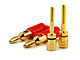 View product image Monoprice Dual High-Quality Gold Plated Speaker Banana Plugs, Red - image 3 of 3