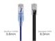 View product image Monoprice SlimRun Cat6A Ethernet Patch Cable - Snagless RJ45, UTP, Pure Bare Copper Wire, 10G, 30AWG, 2ft, Purple, 10-Pack - image 3 of 5