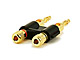 View product image Monoprice Dual High-Quality Gold Plated Speaker Banana Plugs, Black - image 2 of 3