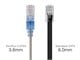 View product image Monoprice Cat6A 6in Gray 10-Pk Patch Cable, UTP, 30AWG, 10G, Pure Bare Copper, Snagless RJ45, SlimRun Series Ethernet Cable - image 3 of 5