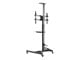 View product image Monoprice Commercial Series Premium Adjustable Mobile Tilt TV Wall Mount Bracket Stand Cart with Media Shelf, For TVs 37in to 70in, Max Weight 110lbs, Rotating, Height Adjustable w/ VESA up to 600x400 - image 2 of 5