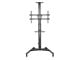 View product image Monoprice Commercial Series Premium Adjustable Mobile Tilt TV Wall Mount Bracket Stand Cart with Media Shelf, For TVs 37in to 70in, Max Weight 110lbs, Rotating, Height Adjustable w/ VESA up to 600x400 - image 3 of 5
