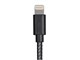 View product image Monoprice Monofilament Braided Apple MFi Certified Lightning to USB Charge and Sync Cable, 6ft Black - image 3 of 6