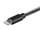 View product image Monoprice Monofilament Braided Apple MFi Certified Lightning to USB Charge and Sync Cable, 6ft Black - image 5 of 6