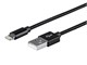 View product image Monoprice Premium Apple MFi Certified Lightning to USB-A Charging Cable - 1.5ft  Black - image 2 of 6