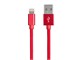 View product image Monoprice Premium Apple MFi Certified Lightning to USB Type-A Charging Cable - 1.5ft, Red - image 1 of 6
