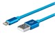 View product image Monoprice Palette Series Apple MFi Certified Lightning to USB Charge and Sync Cable, 3ft Blue - image 2 of 6