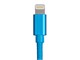 View product image Monoprice Palette Series Apple MFi Certified Lightning to USB Charge and Sync Cable, 3ft Blue - image 3 of 6
