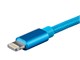 View product image Monoprice Palette Series Apple MFi Certified Lightning to USB Charge and Sync Cable, 3ft Blue - image 5 of 6