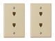 View product image Monoprice Duplex Phone Jack Plate, Ivory, 2-pack - image 3 of 4